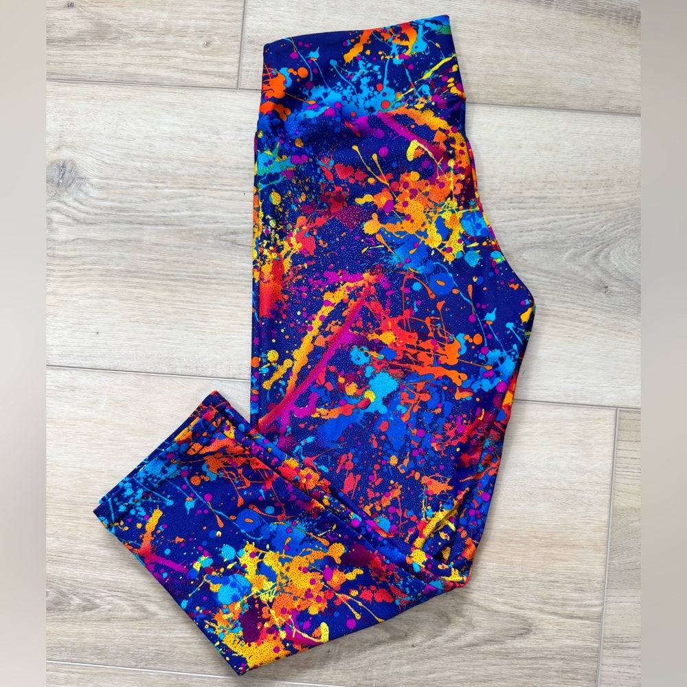 Women’s Colorful Splatter Paint Print Leggings